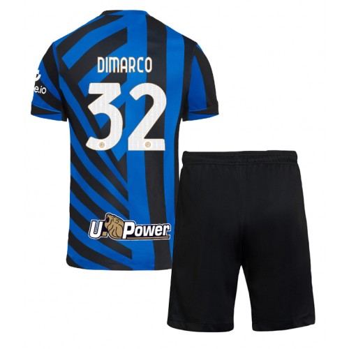 Dětský fotbalový dres Inter Milan Federico Dimarco #32 2024-25 Domácí Krátký Rukáv (+ trenýrky)